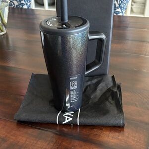 ERA Black Travel Tumbler with Straw